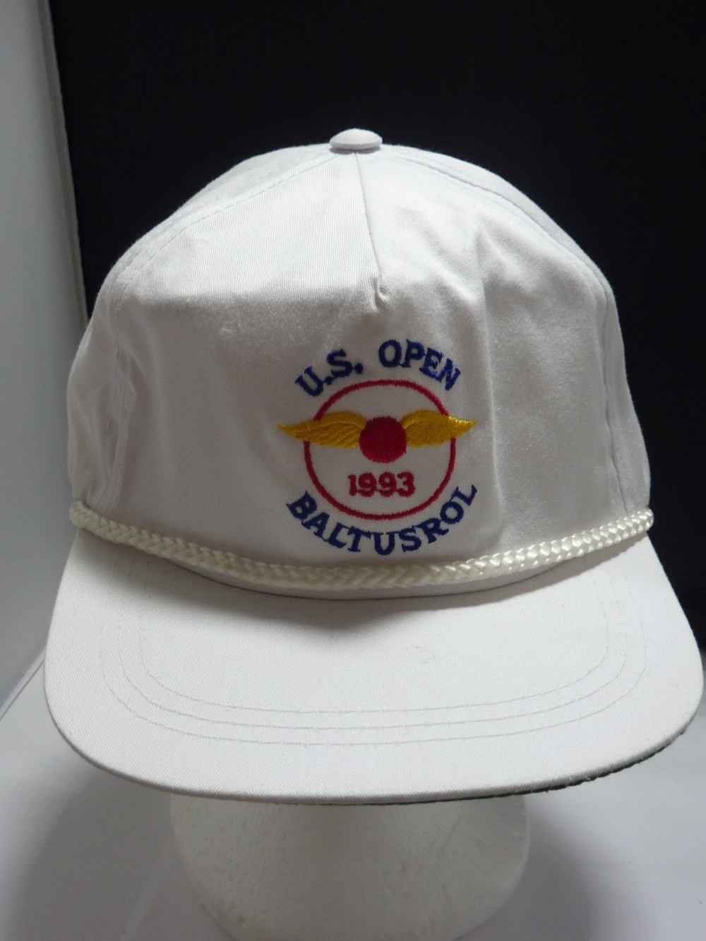 NEW Vintage 1993 US OPEN Baltusrol White IZOD GOLF CLUB  Strapback Hat w/Rope